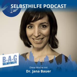 Ein Werbebild zum Selbsthilfe-Podcast Nummer 21 in dem Frau Dr. Niehaus und Frau Dr. Bauer über das Projekt „Sag ich’s? Chronisch krank im Job?“ sprechen.
